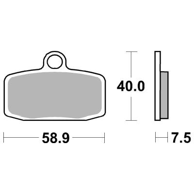 Plaquettes de freins SBS 881LS Sinter M&eacute;tal Fritt&eacute; arri&egrave;re