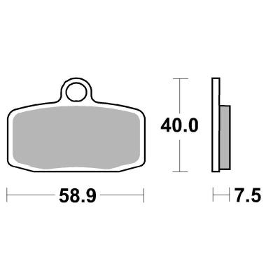 Plaquettes de freins SBS 885RSI Sinter M&eacute;tal Fritt&eacute; avant