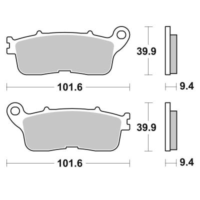 Plaquettes de freins SBS 892LS Sinter M&eacute;tal Fritt&eacute; arri&egrave;re