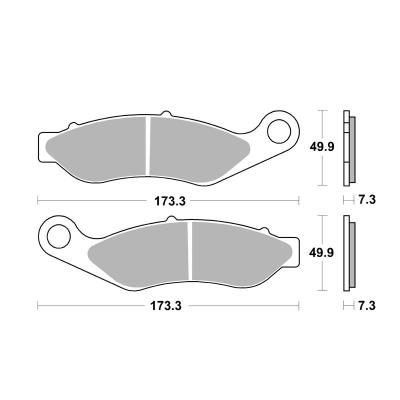 Plaquettes de freins SBS 922H.HS Sinter M&eacute;tal Fritt&eacute; Avant