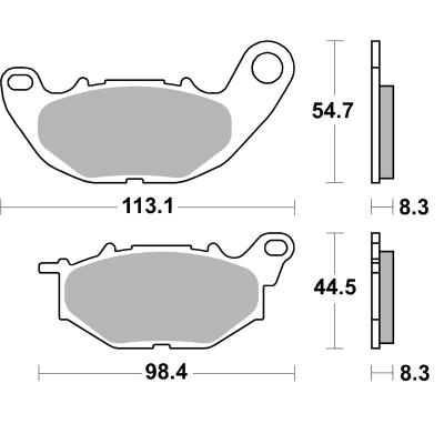 Plaquettes de freins SBS 931HS Sinter M&eacute;tal Fritt&eacute; Avant