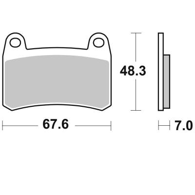 Plaquettes de freins SBS 933HS Sinter M&eacute;tal Fritt&eacute; Avant
