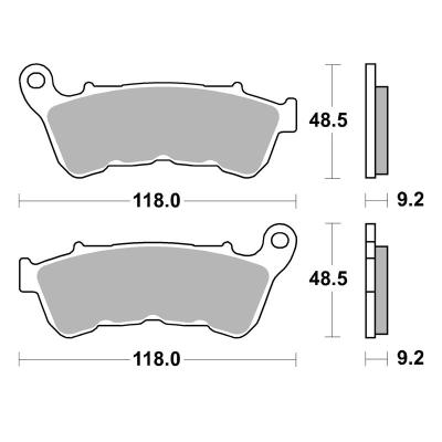 Plaquettes de freins SBS 934H.HS Sinter M&eacute;tal Fritt&eacute; Avant