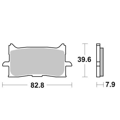 Plaquettes de freins SBS 940HS Sinter M&eacute;tal Fritt&eacute; avant