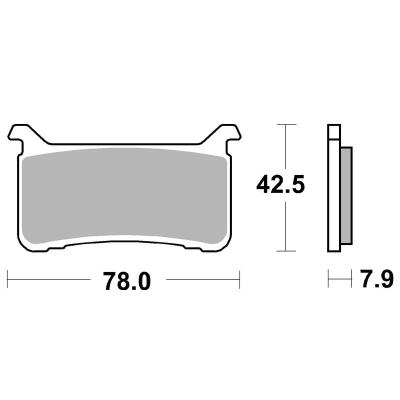 Plaquettes de freins SBS 947HS Sinter M&eacute;tal Fritt&eacute; Avant