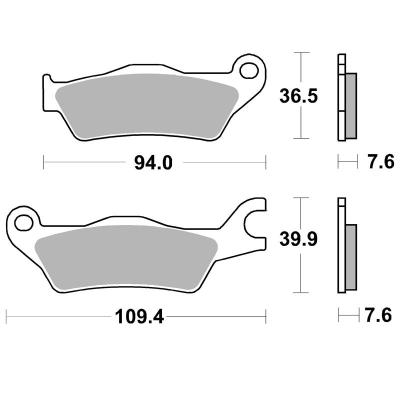 Plaquettes de freins SBS 951HF Sinter M&eacute;tal Fritt&eacute; avant