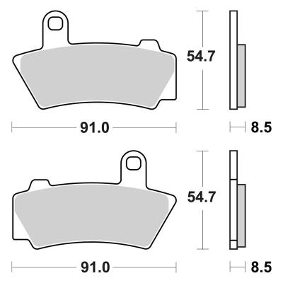 Plaquettes de freins SBS 995LS Sinter M&eacute;tal Fritt&eacute; arri&egrave;re