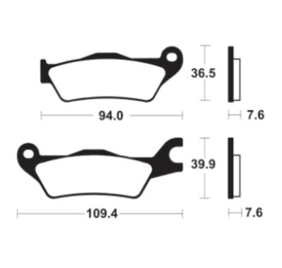 Plaquettes de freins Tecnium MA451