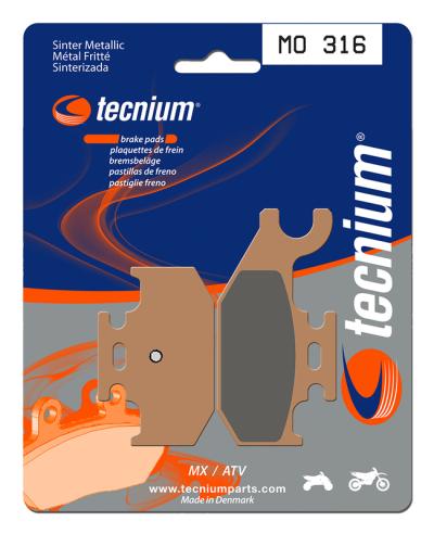 Plaquettes de freins Tecnium MX m&eacute;tal fritt&eacute; - MO316