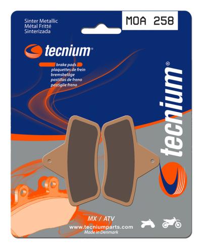 Plaquettes de freins Tecnium MX m&eacute;tal fritt&eacute; - MOA258
