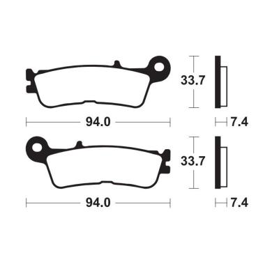 Plaquettes de freins Tecnium MX/ATV m&eacute;tal fritt&eacute; - MOR465