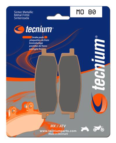 Plaquettes de freins Tecnium MX/Quad m&eacute;tal fritt&eacute; - MO80