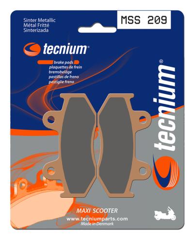 Plaquettes de freins Tecnium Maxi Scooter m&eacute;tal fritt&eacute; - MSS209
