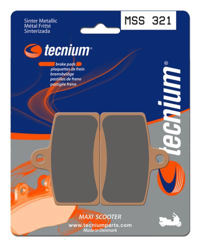 Plaquettes de freins Tecnium Maxi Scooter m&eacute;tal fritt&eacute; - MSS321