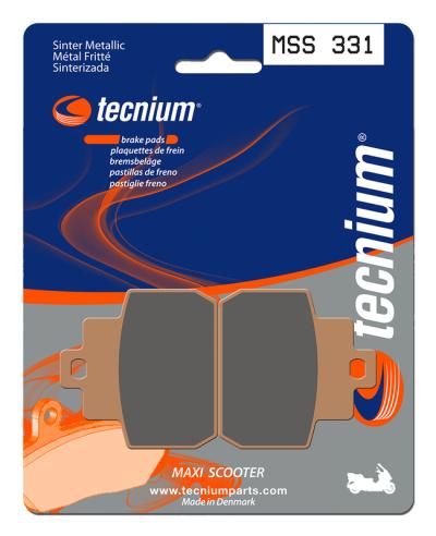 Plaquettes de freins Tecnium Maxi Scooter m&eacute;tal fritt&eacute; - MSS331