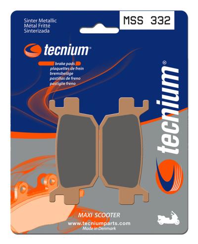 Plaquettes de freins Tecnium Maxi Scooter m&eacute;tal fritt&eacute; - MSS332