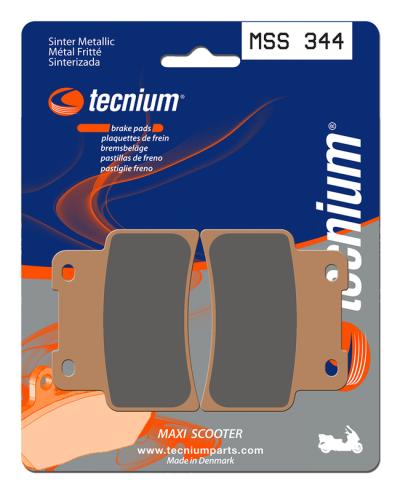Plaquettes de freins Tecnium Maxi Scooter m&eacute;tal fritt&eacute; - MSS344