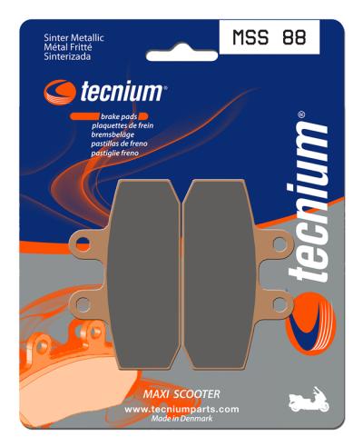 Plaquettes de freins Tecnium Maxi Scooter m&eacute;tal fritt&eacute; - MSS88