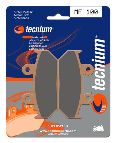 Plaquettes de freins Tecnium Performance m&eacute;tal fritt&eacute; - MF100