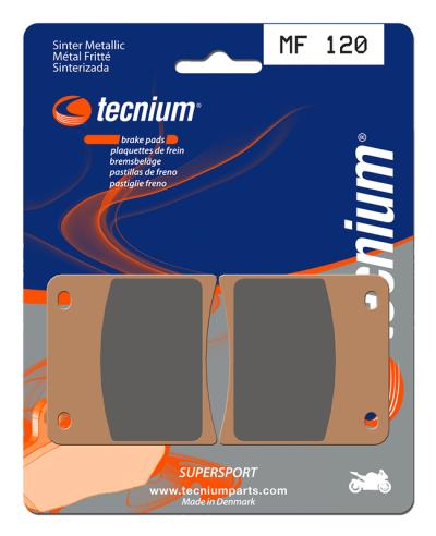 Plaquettes de freins Tecnium Performance m&eacute;tal fritt&eacute; - MF120