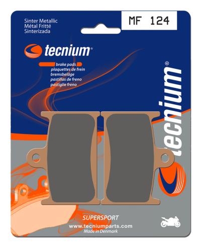 Plaquettes de freins Tecnium Performance m&eacute;tal fritt&eacute; - MF124