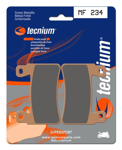 Plaquettes de freins Tecnium Performance m&eacute;tal fritt&eacute; - MF234