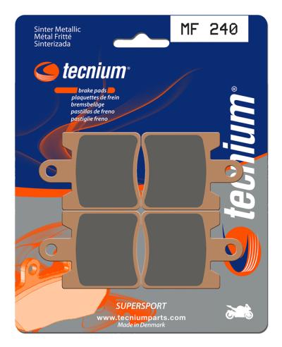 Plaquettes de freins Tecnium Performance m&eacute;tal fritt&eacute; - MF240