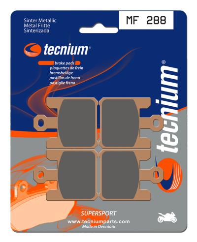 Plaquettes de freins Tecnium Performance m&eacute;tal fritt&eacute; - MF288