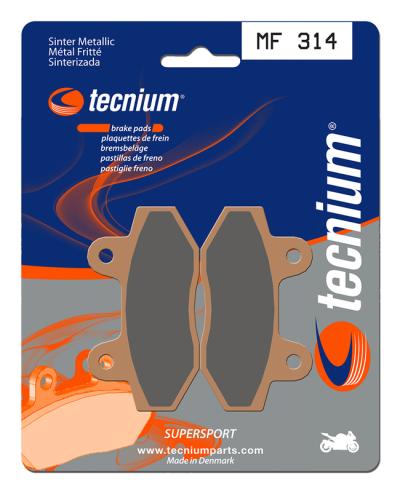 Plaquettes de freins Tecnium Performance m&eacute;tal fritt&eacute; - MF314