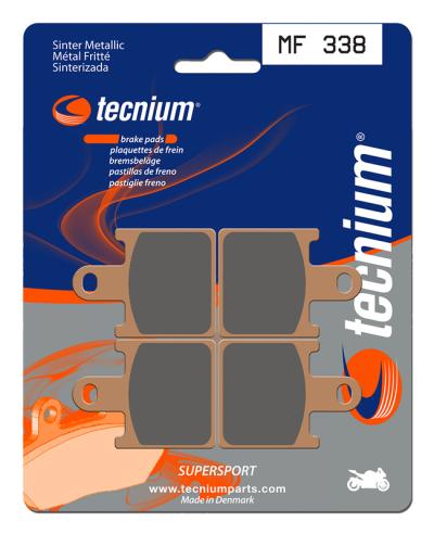 Plaquettes de freins Tecnium Performance m&eacute;tal fritt&eacute; - MF338