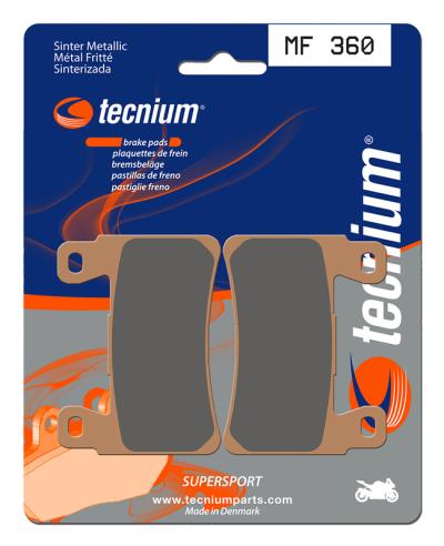 Plaquettes de freins Tecnium Performance m&eacute;tal fritt&eacute; - MF360