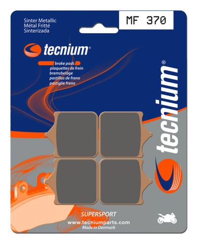 Plaquettes de freins Tecnium Performance m&eacute;tal fritt&eacute; - MF370