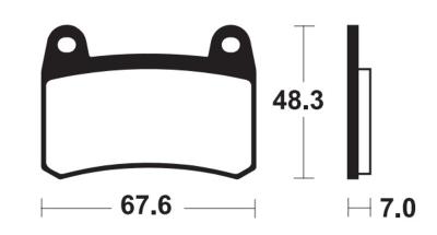 Plaquettes de freins Tecnium Performance m&eacute;tal fritt&eacute; - MF433