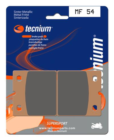Plaquettes de freins Tecnium Performance m&eacute;tal fritt&eacute; - MF54