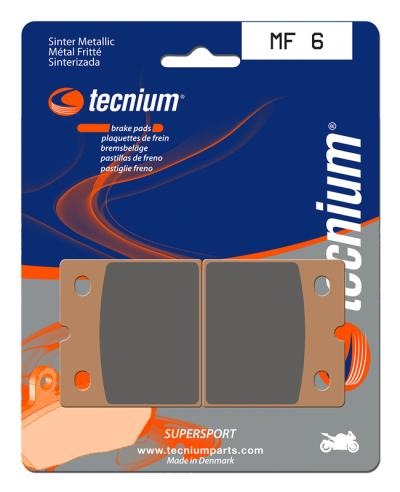 Plaquettes de freins Tecnium Performance m&eacute;tal fritt&eacute; - MF6