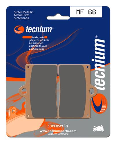 Plaquettes de freins Tecnium Performance m&eacute;tal fritt&eacute; - MF66
