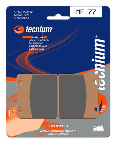 Plaquettes de freins Tecnium Performance m&eacute;tal fritt&eacute; - MF77