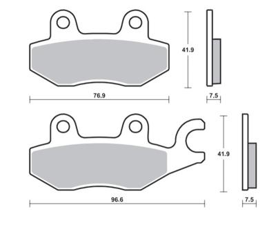 Plaquettes de freins Tecnium Professional Racing m&eacute;tal fritt&eacute; - MSR455