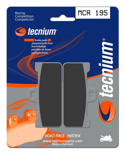 Plaquettes de freins Tecnium Racing m&eacute;tal fritt&eacute; carbone - MCR195
