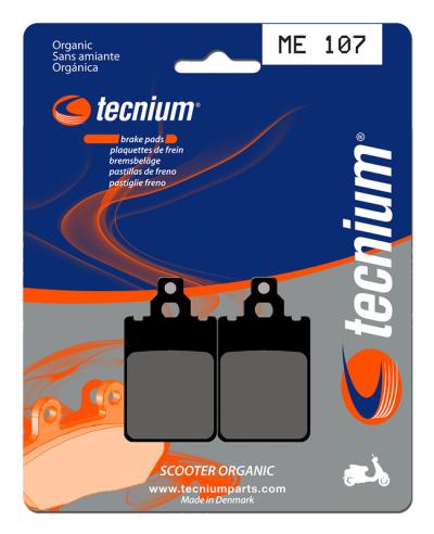 Plaquettes de freins Tecnium Scooter organique - ME107