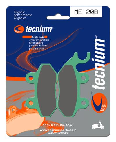 Plaquettes de freins Tecnium Scooter organique - ME208