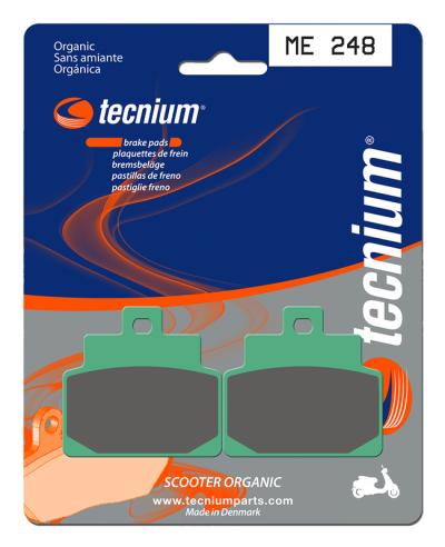 Plaquettes de freins Tecnium Scooter organique - ME248