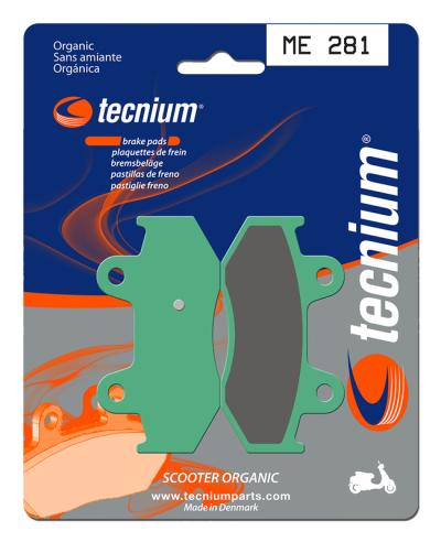 Plaquettes de freins Tecnium Scooter organique - ME281