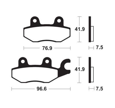 Plaquettes de freins Tecnium m&eacute;tal fritt&eacute; - MF455
