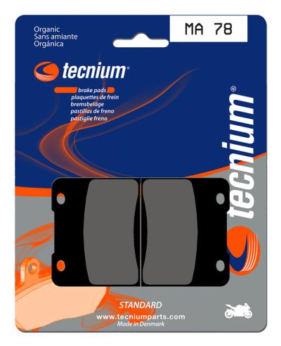 Plaquettes de freins Tecnium route organique - MA78