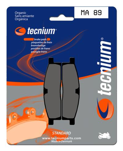 Plaquettes de freins Tecnium route organique - MA89