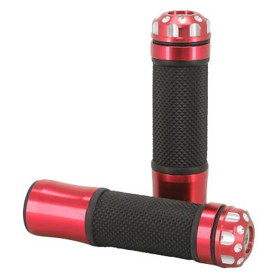 Poign&eacute;es de guidon Avoc MOTO ON ROAD R375 ROUGE CLOSED END 130mm PAIRE