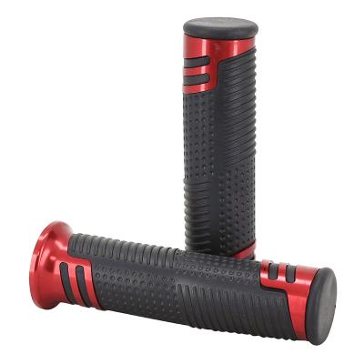 Poign&eacute;es de guidon Avoc MOTO ON ROAD R613 - ROUGE CLOSED END 127mm PAIRE