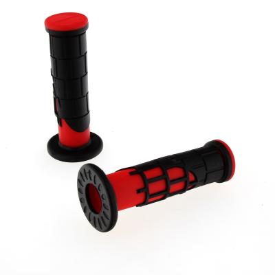 Poignées de guidon Bihr Vintage Bicolore gauffré - rouge