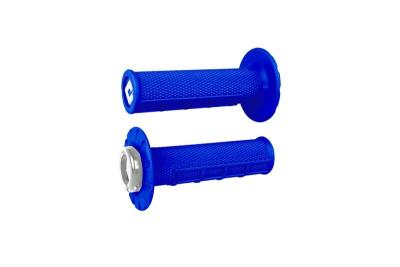 Poign&eacute;es de guidon Odi ATV v2.1 Lock - On semi - gaufr&eacute; bleu noir